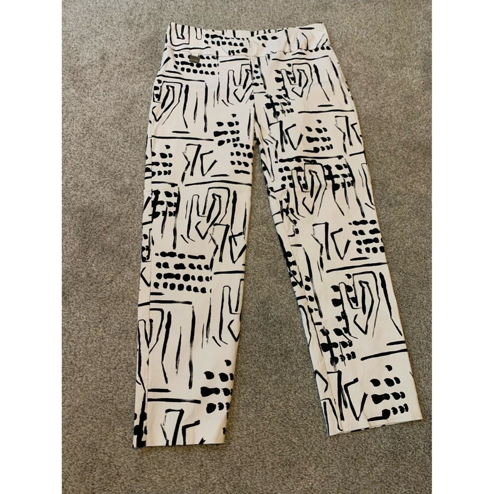 Joseph Ribkoff 10 Black and white Ankle Dress Pants